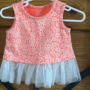 Cat & Jack orange ruffle bottom blouse